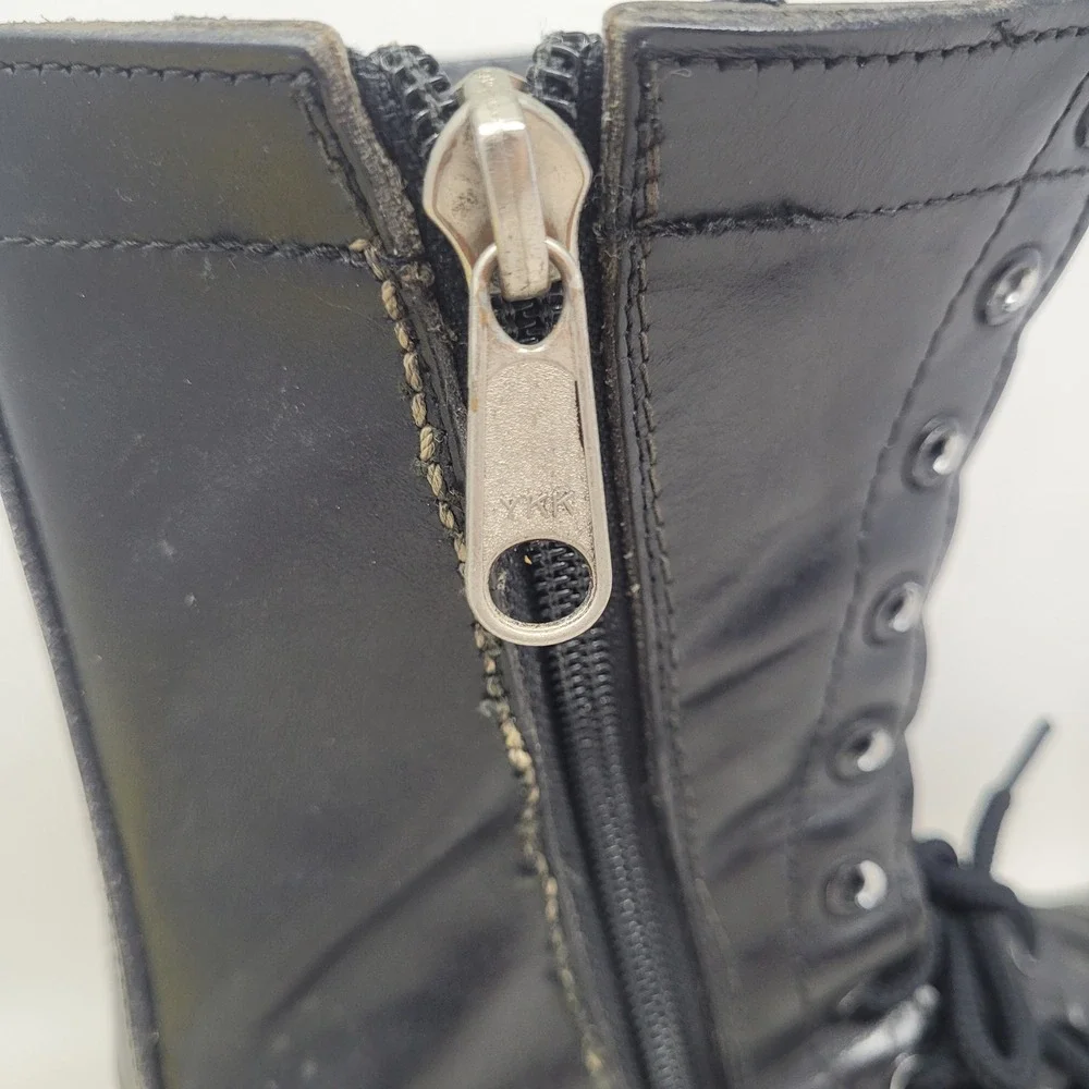 VTG Corcoran Jump Boots 10.5 Black Leather Cap Toe Military Paratrooper Combat